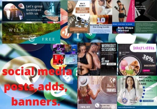 I will create attractive social media ads, covers, posts