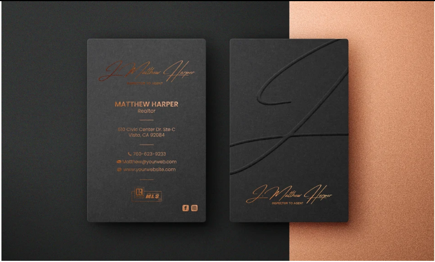 I will do luxury , modern business card design