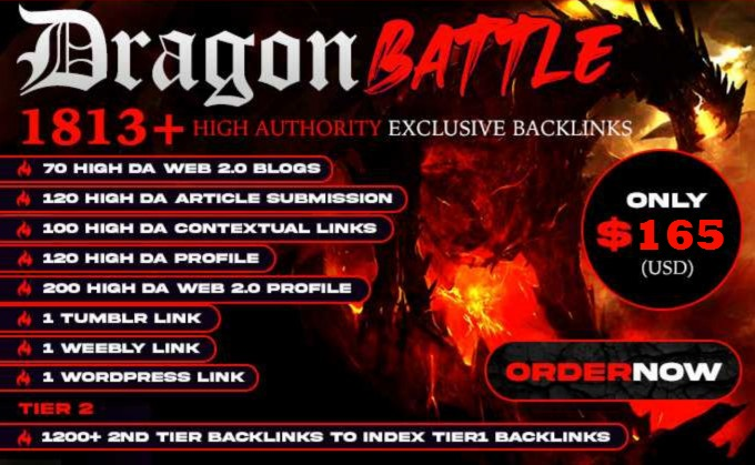 I will do dragon SEO package with high authority backlinks