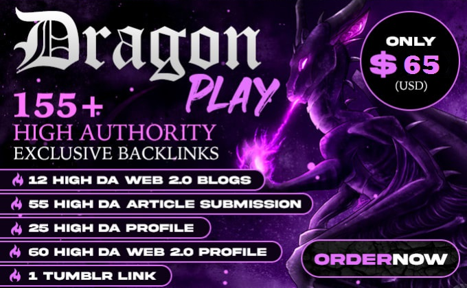 I will do dragon SEO package with high authority backlinks