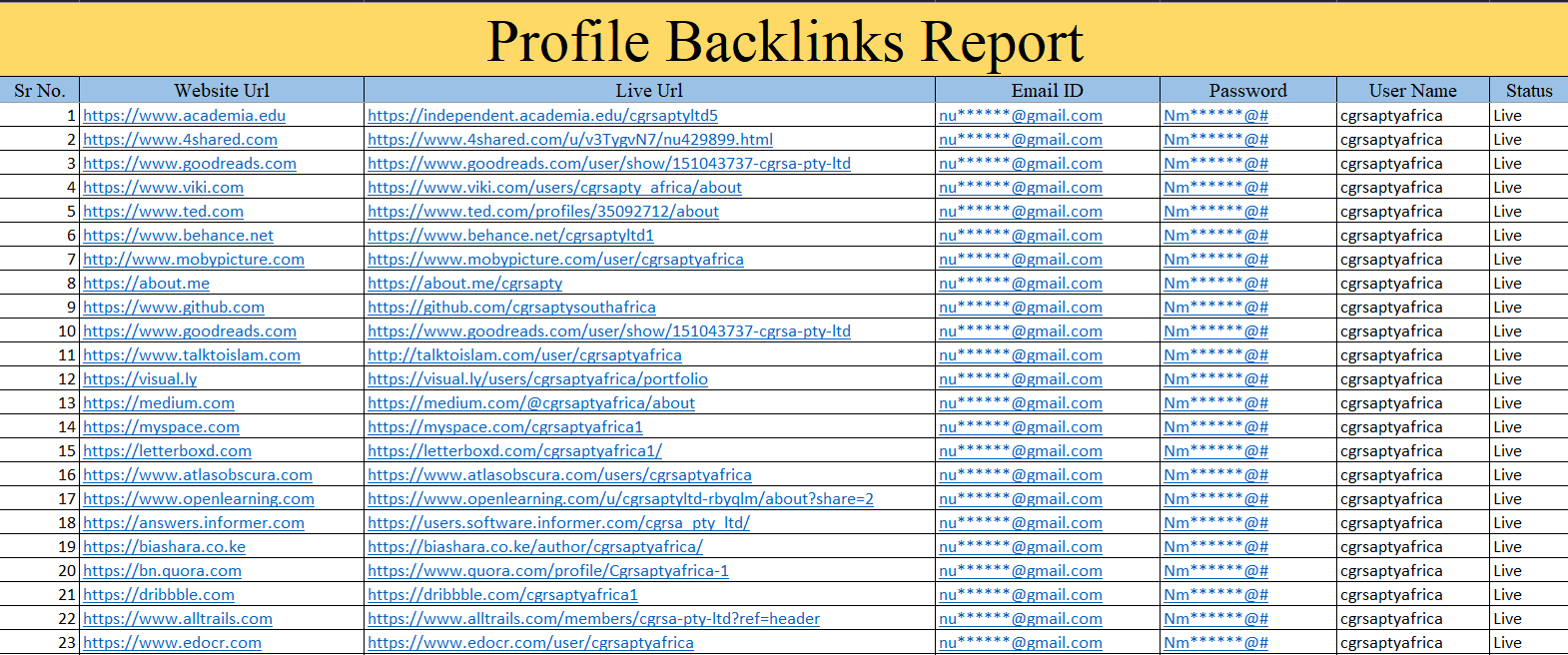 I will build high Authority profile backlinks for your website