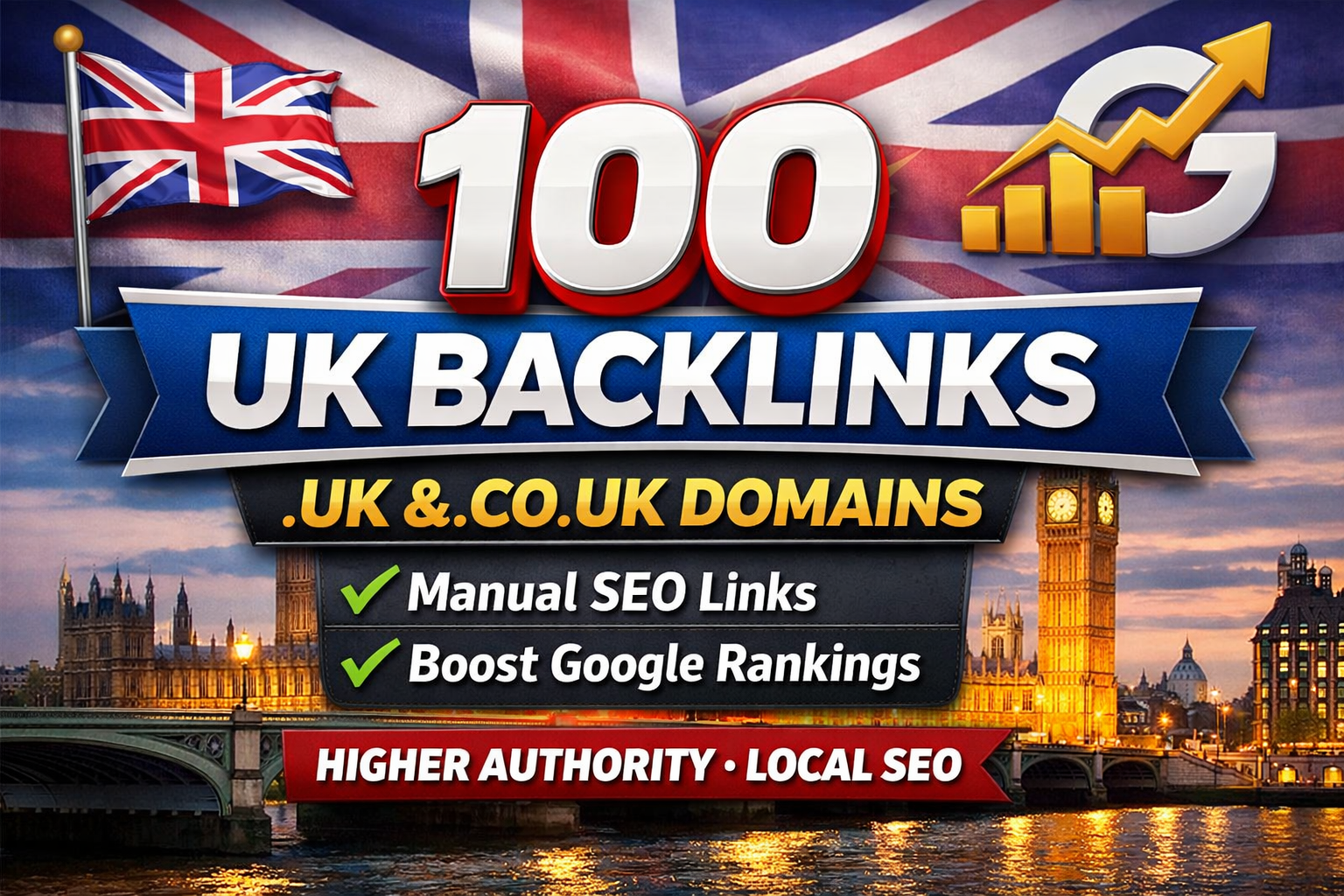 Build 100 Powerful .UK/.CO.UK Backlinks for Higher Google Rankings