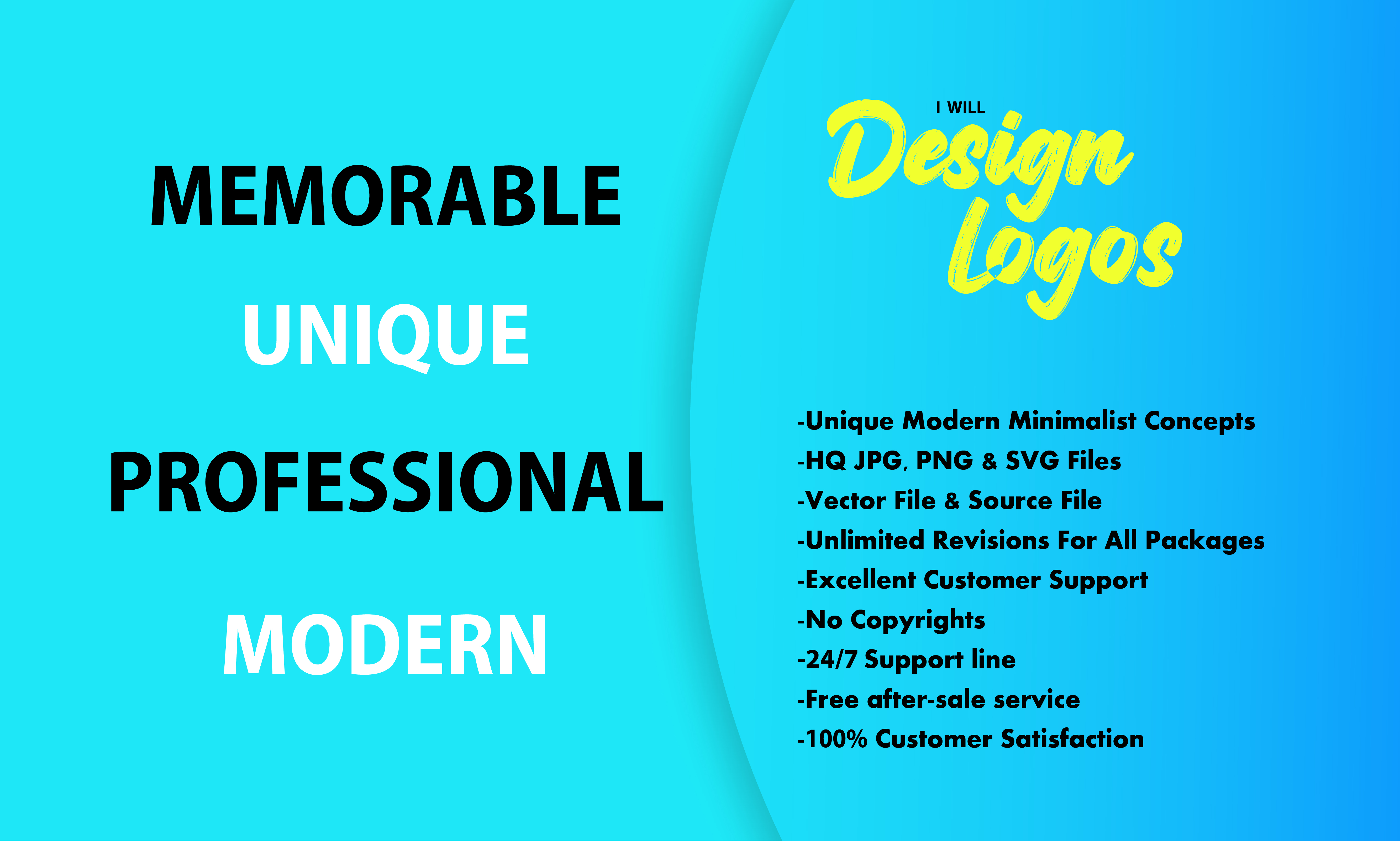 I will design modern hand drawn lettering, calligraphy, typo logo