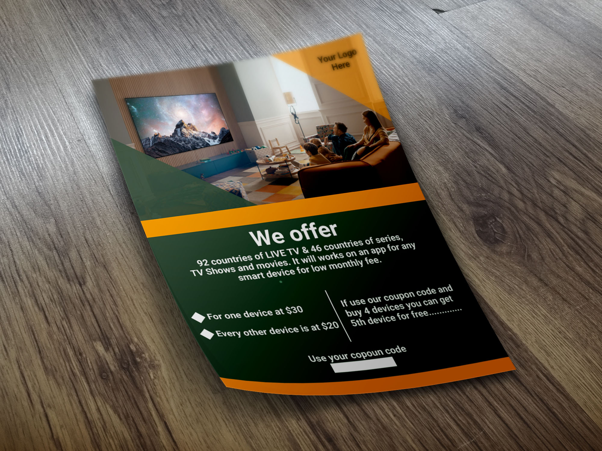 I will design professional flyer for you within one day