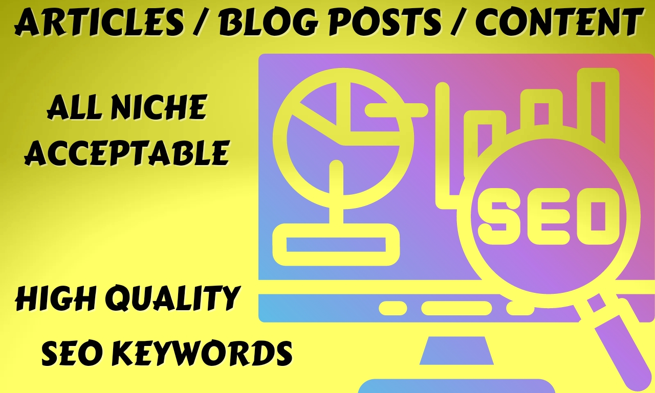 I will write a high quality seo articles, blog posts for your website