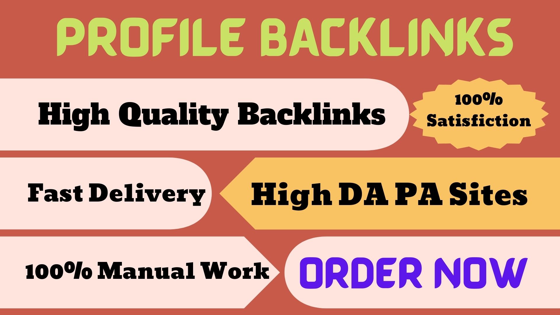 I will Provide 100 Profile Backlinks from high quality site