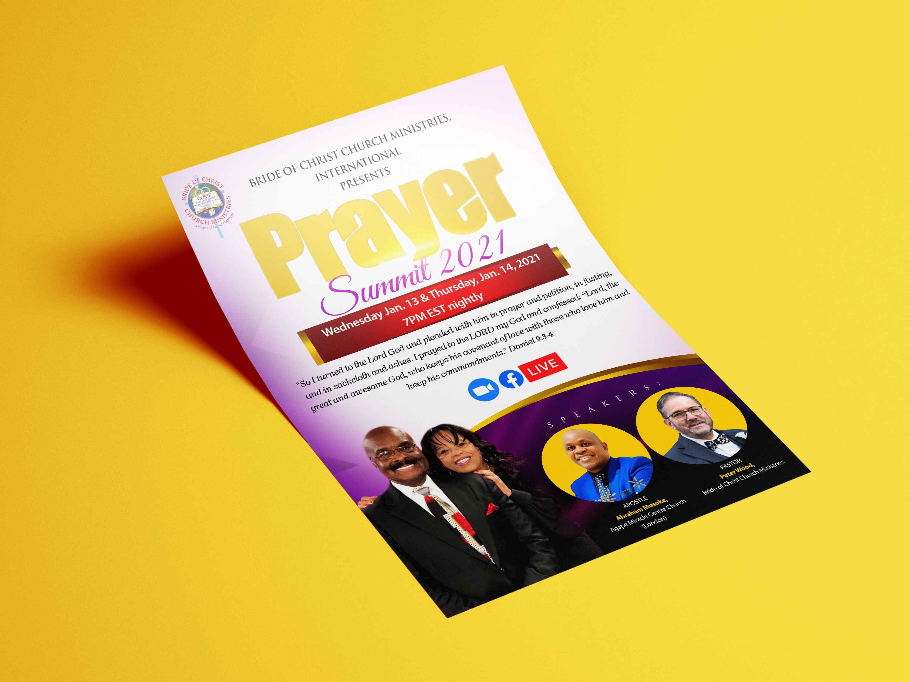 I will design a mind blowing catching event,banner,pro church flyer