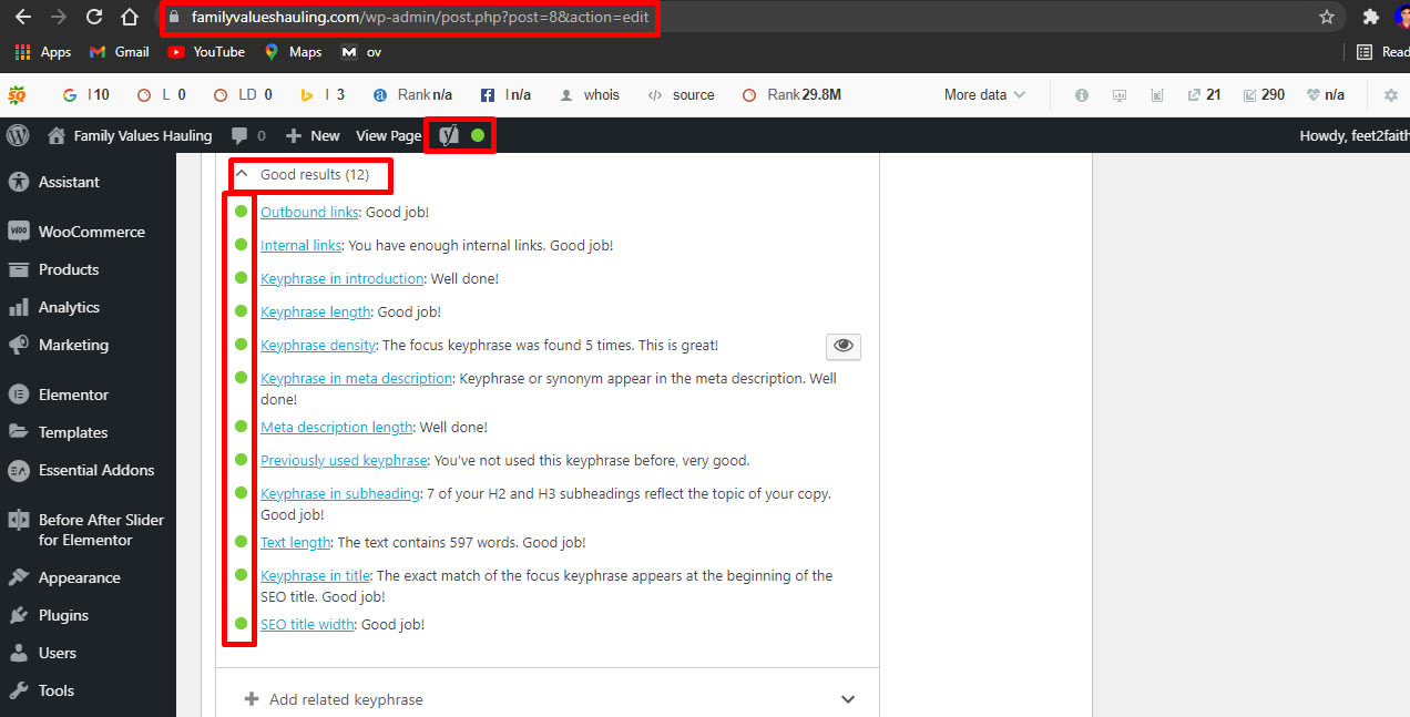  15 Pages website on page SEO and technical optimization service of WordPress site