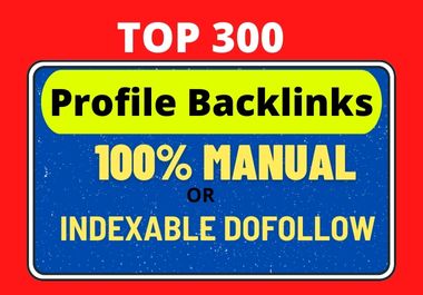 I will create 30 indexable DA 90+ quality SEO Profile backlinks to increase website DA