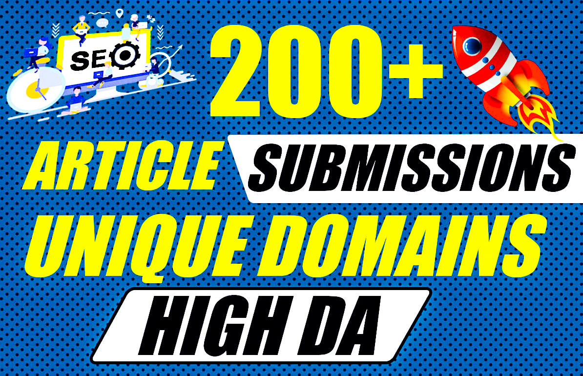 I will Provide 200 dofollow contextual article submission with high quality da pa backlinks 