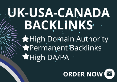 I will provide 35 USA UK Canada do follow backlinks on high authority sites