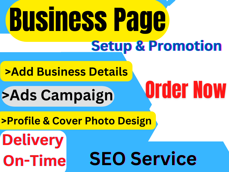 Business page setup,design and digital marketing & SEO service