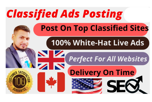 I will provide Classified ads posting,High authority backlinks and websites ,increasing sales