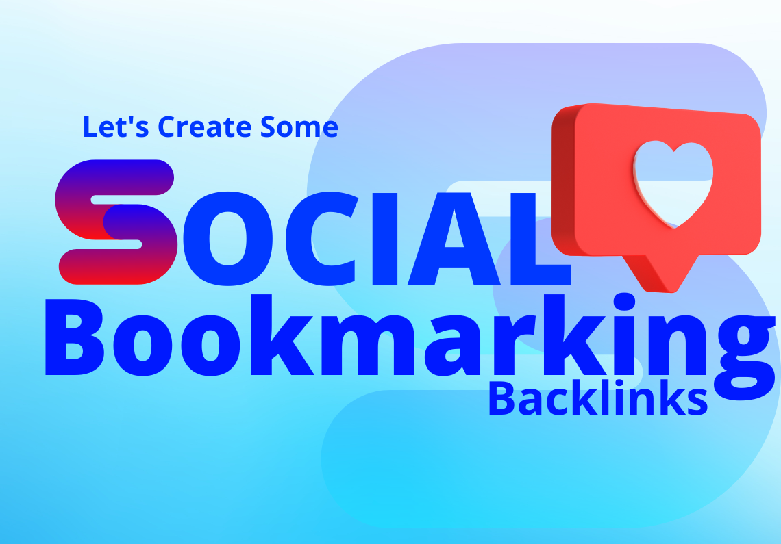 I will do 60 social bookmarking to create backlinks on your website