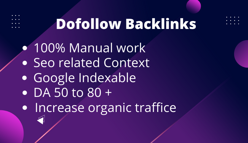 Create 100 high quality SEO dofollow blog comment backlinks with manual link building at DA 50 to 80