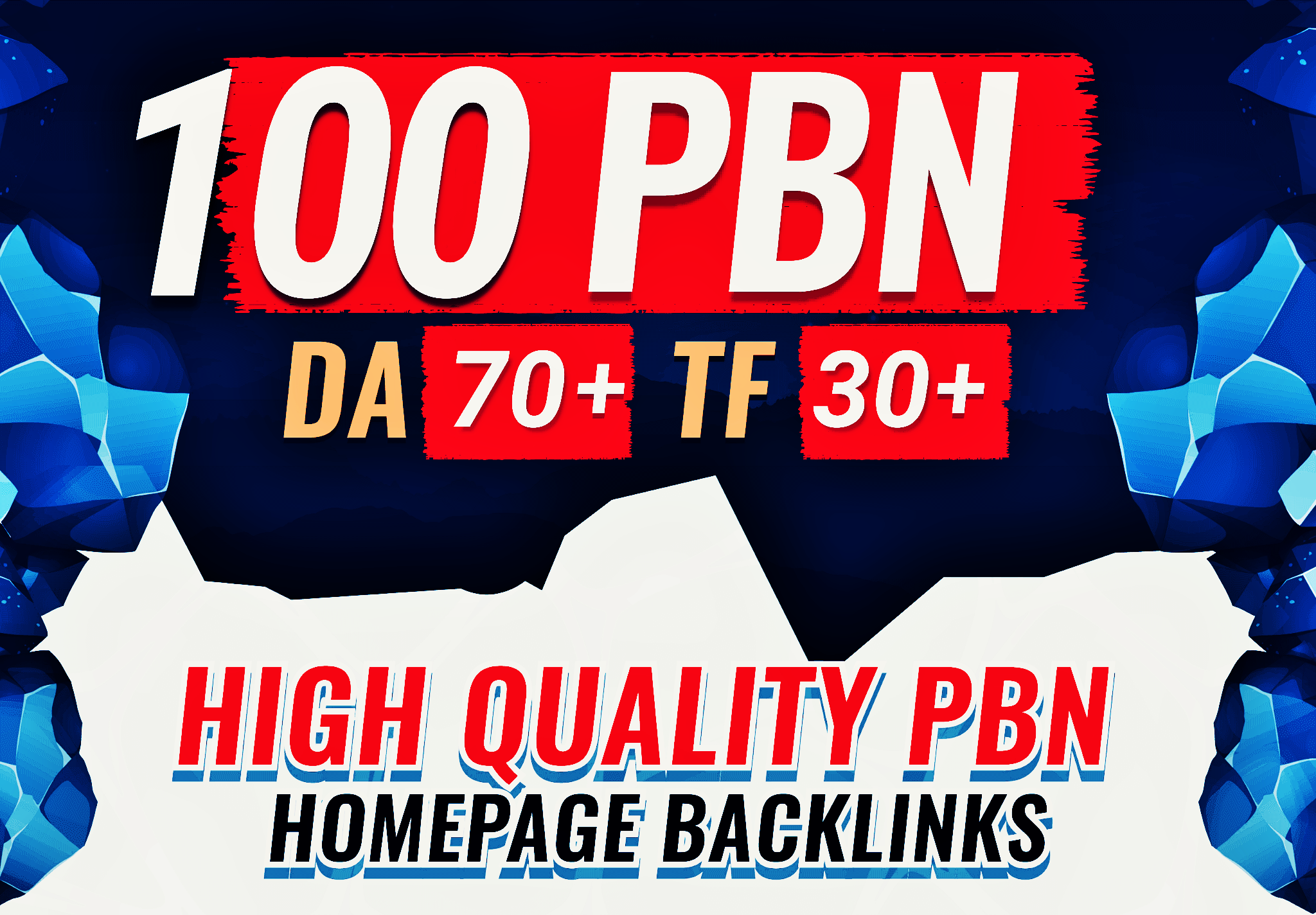 Extremely 100 High Quality Homepage PBNS DA-70+ TF-30+ Dofollow Backlinks Permanent post