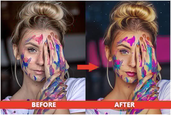 I will do high end photo retouching and skin retouching