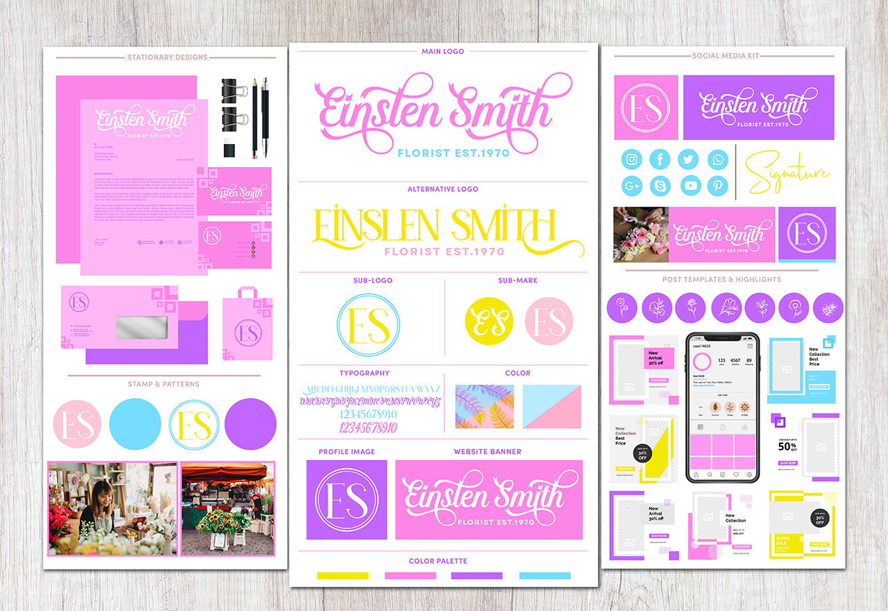 I will design a hand-drawn signature logo with a Brand Identity kit