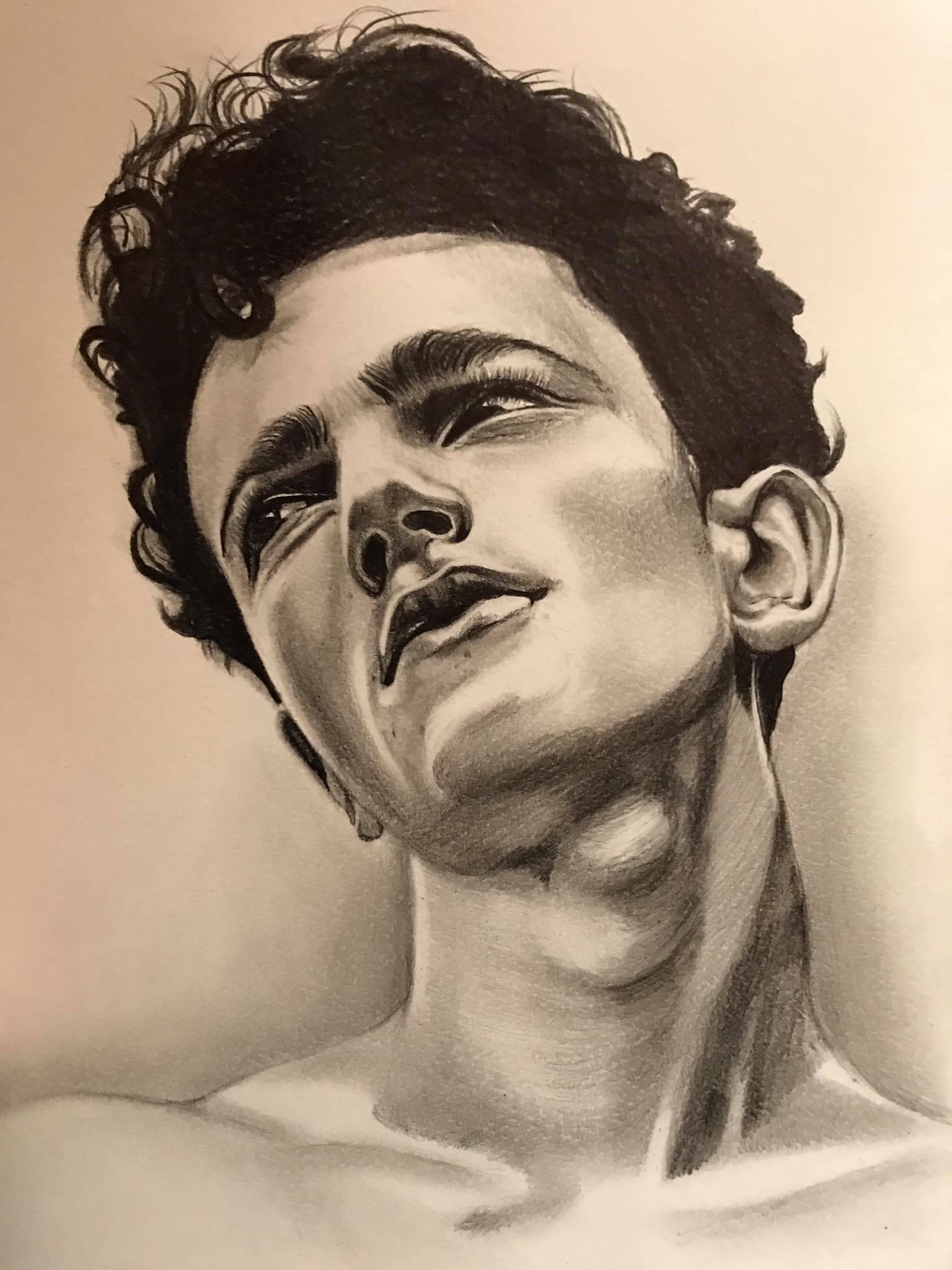 I will draw your portrait into realistic pencil sketch