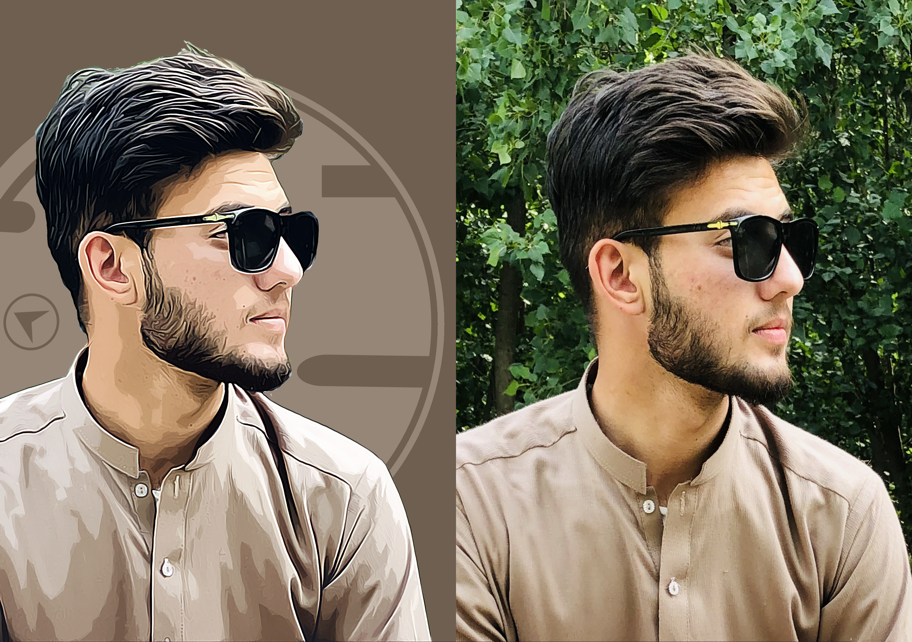I will create realistic cartoon vector art from your photos