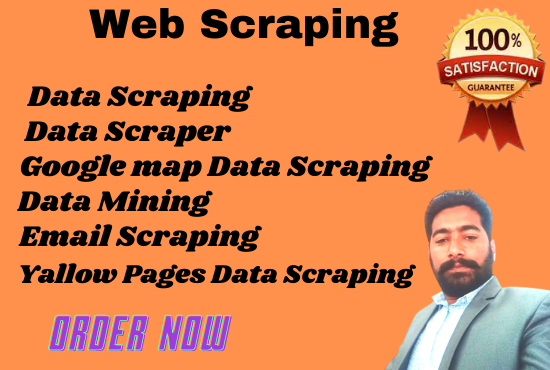 I will Do Data scraping Web Scraping,Google Map Scraping, Data Scraper