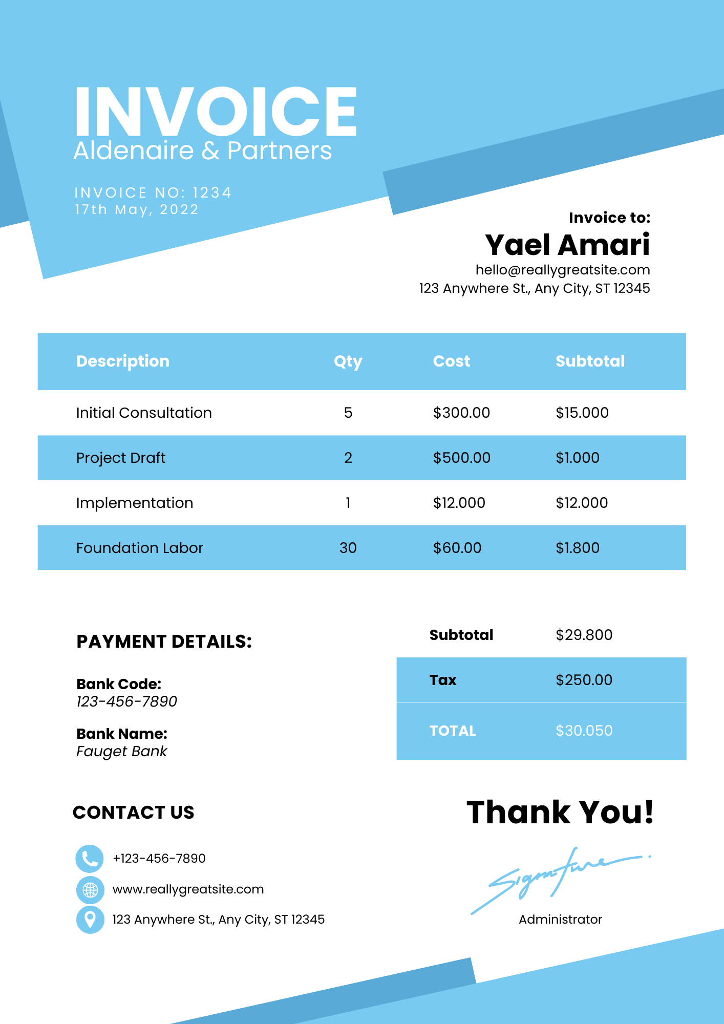 I will design best business invoice 