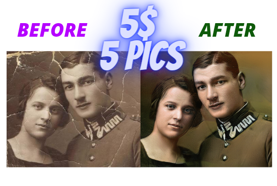 I will fix, restore, repair , and colorize your old photos