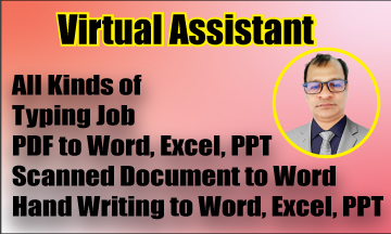 I will be your virtual assistant for data entry, copy paste, pdf to word, excel, ppt