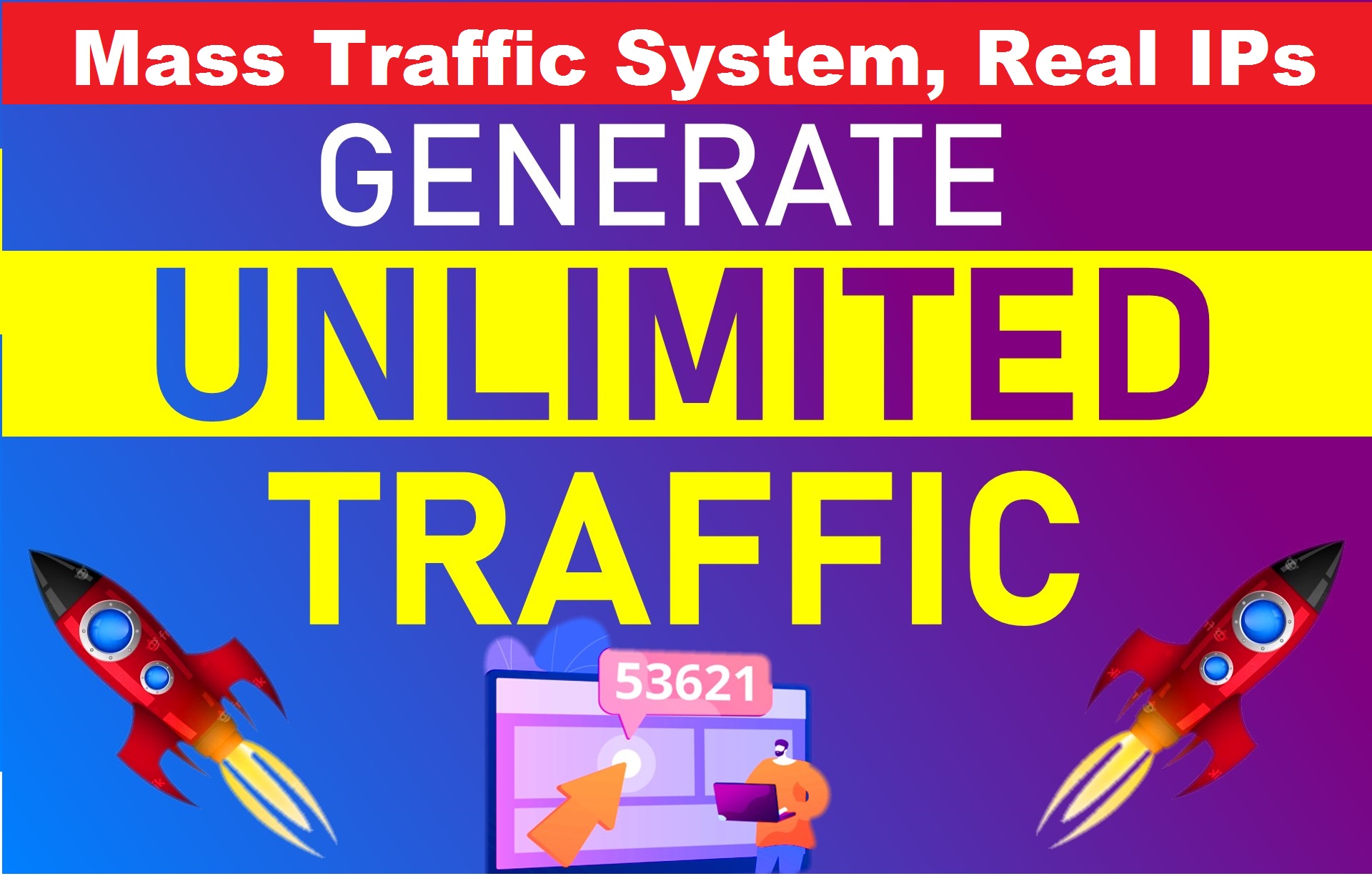 Mass Traffic Software, Unlimited Trafic, real Ip, windows