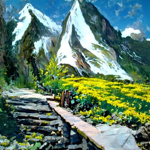 Landscape photo design with artificial intelligence