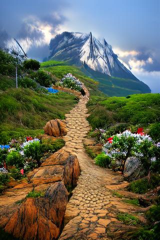 Landscape photo design with artificial intelligence