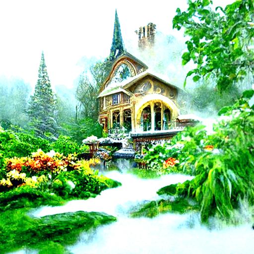 Landscape photo design with artificial intelligence