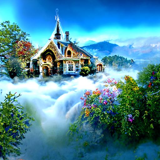 Landscape photo design with artificial intelligence