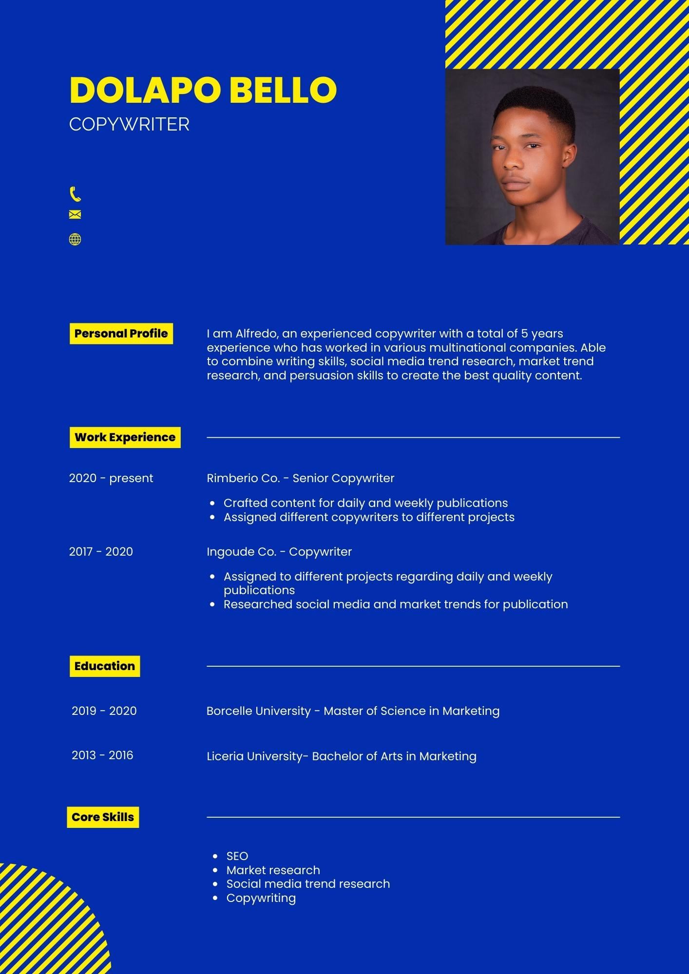 I will do job winning cv, resume, cover letter writing service