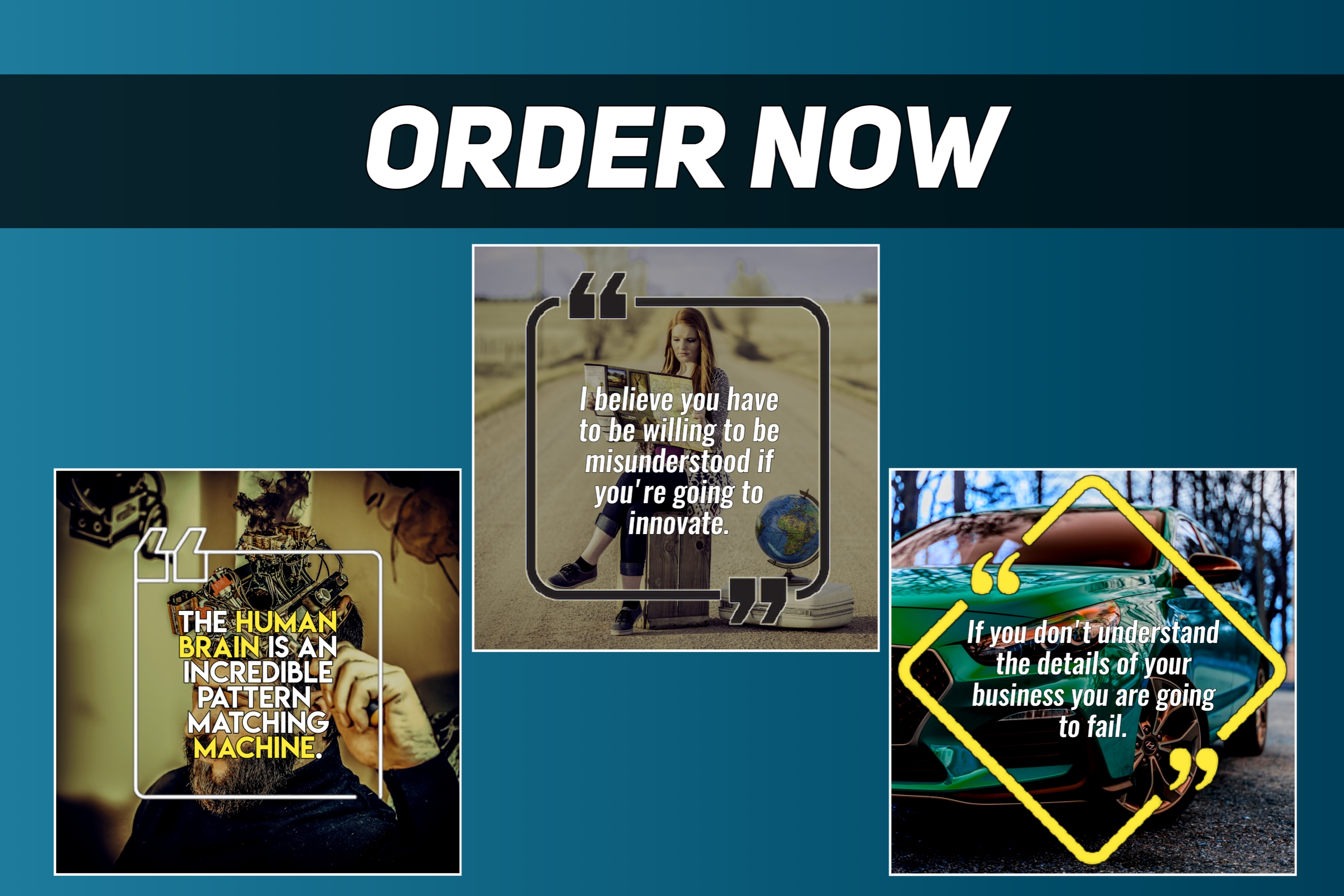 I will make inspirational and motivational quotes for instagram and facebook