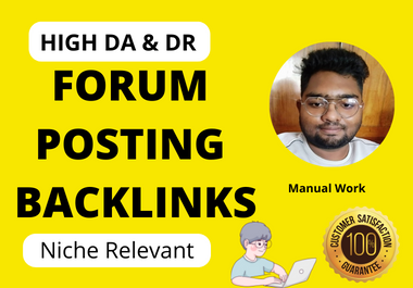 I will do 50 high authority dofollow forum posting backlinks