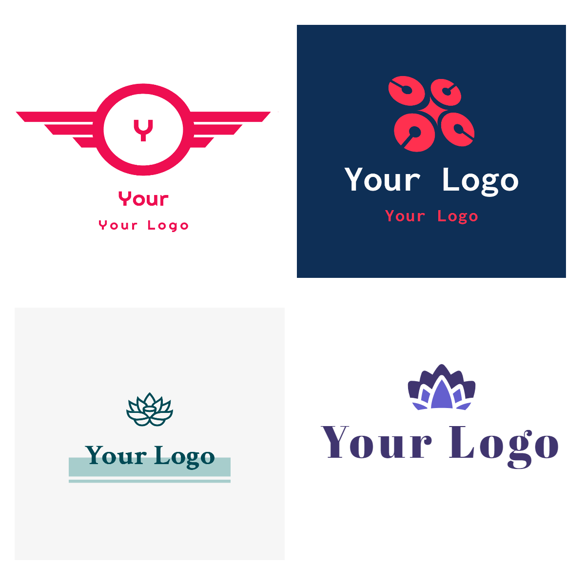 3 Concept logo for sports, health, gym and fitness logo in 24 hr