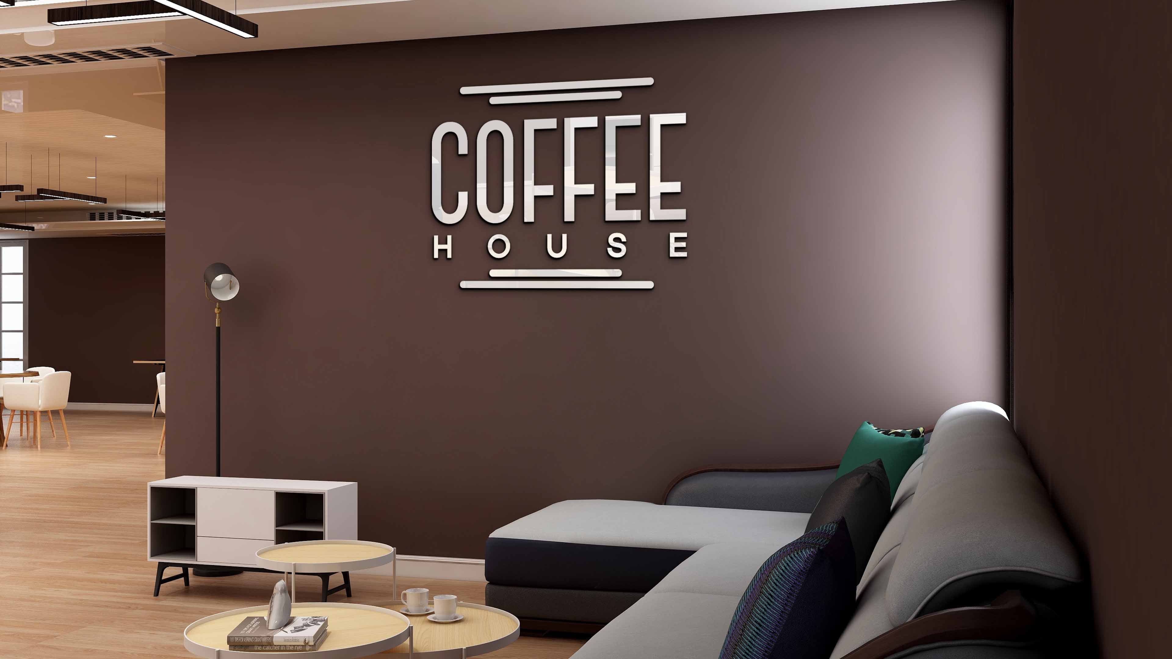 I will put your logo on 99+ Restaurant & Coffee Shop Signage Mockup