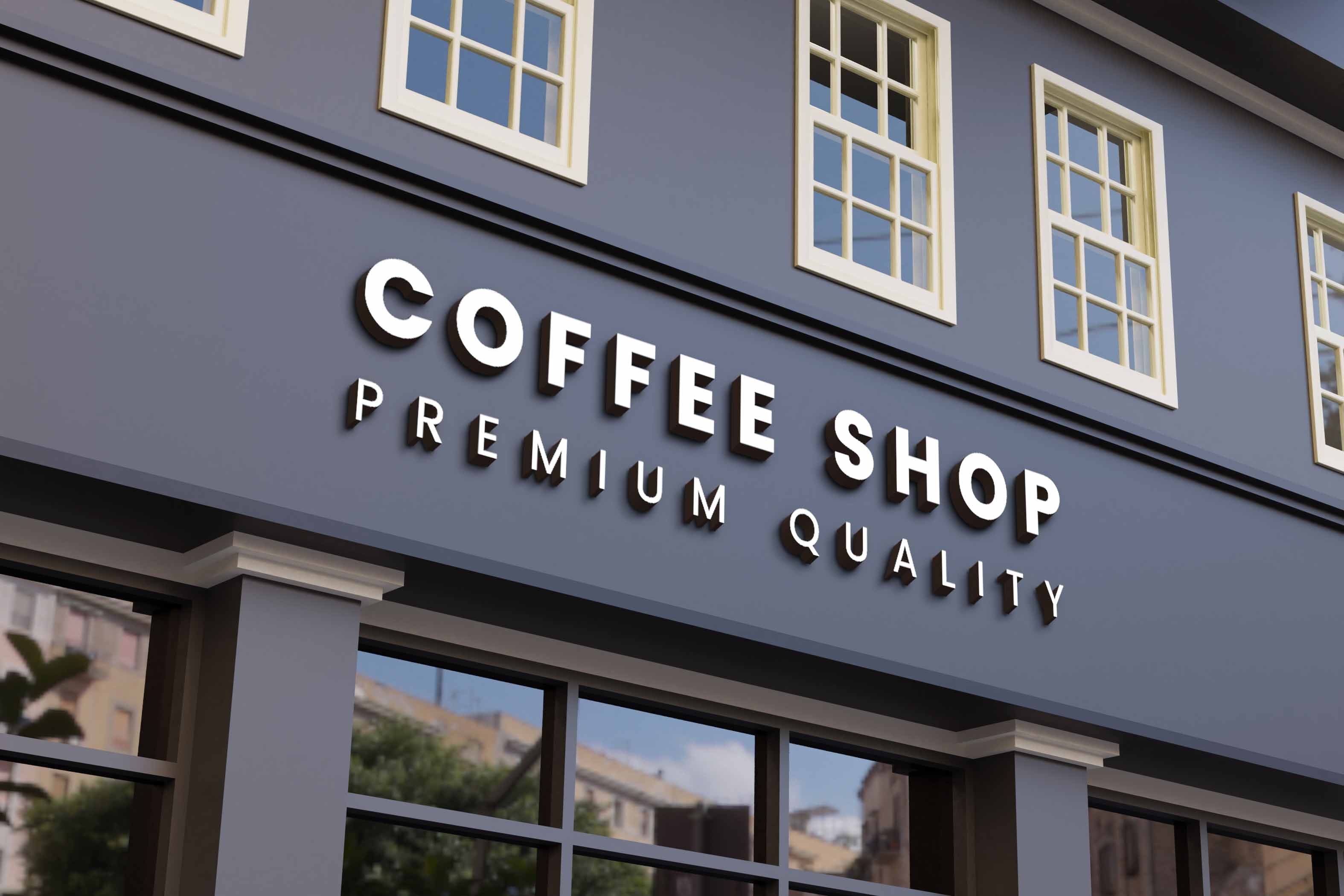 I will put your logo on 99+ Restaurant & Coffee Shop Signage Mockup