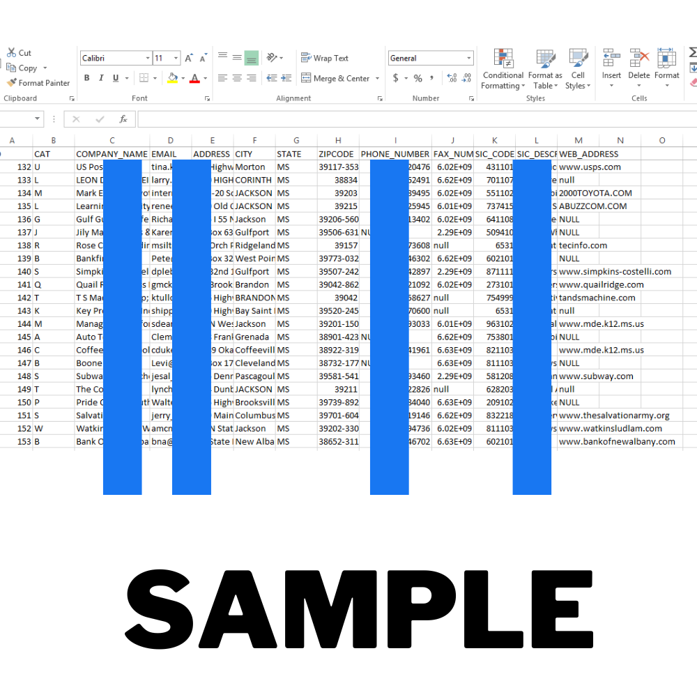 USA, Mississippi State Business Email Database, +50000 Mississippi Email lists