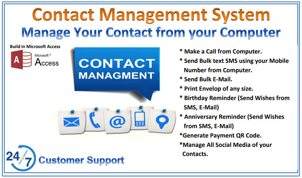 Contact Management System, Manage Contact From your Computer