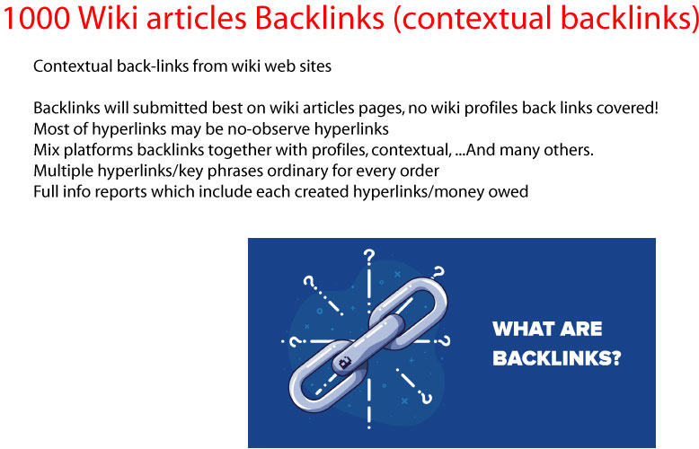 1000 Wiki articles Backlinks contextual backlinks
