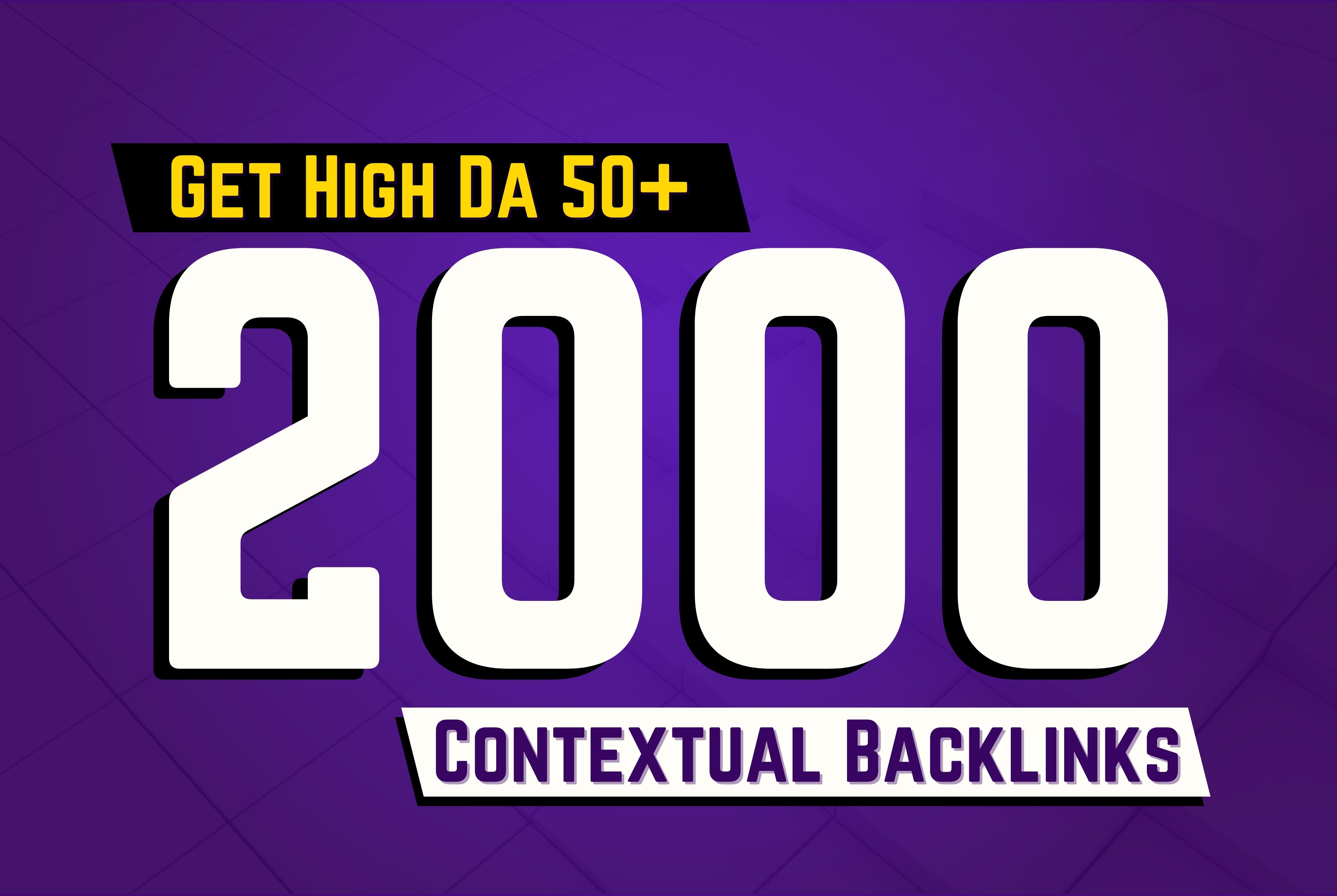 Get 2000 high quality white hat contextual SEO dofollow authority backlinks