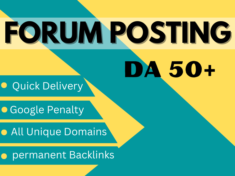 I will provide 60 high quality forum posting sites fully manual