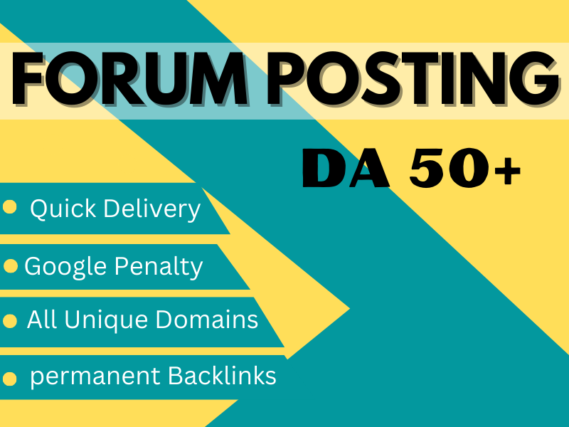 I will provide 60 high quality forum posting sites fu...