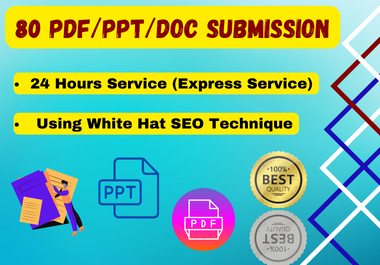 I will manually submit 100 images, PPTs, or PDFs to prominent document sharing websites