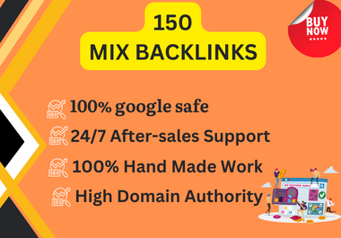 I will build 150 high DA/DR Mix Backlinks plan for yo...