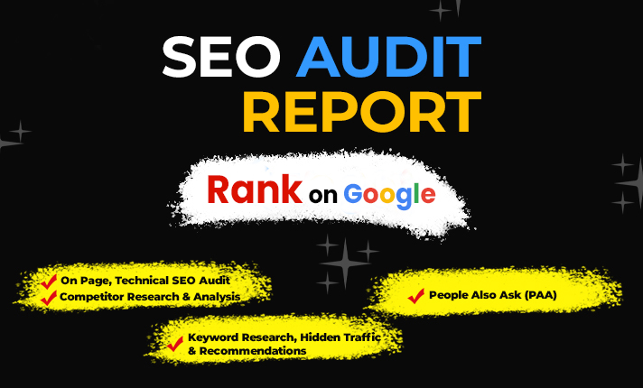 I will do website SEO audit report, keyword research, and competitor analysis.