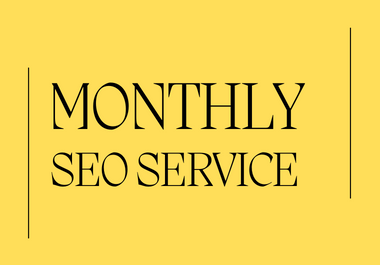I will do monthly SEO service with Backlinks