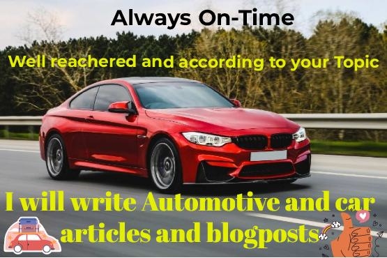 I will write an amazing automotive, cars articles, and quality auto blog post